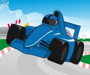 yapboz Mavi F1 yarış otomobil